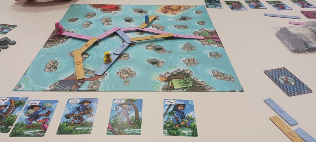 Une partie de River Dragon en soirée jeux.