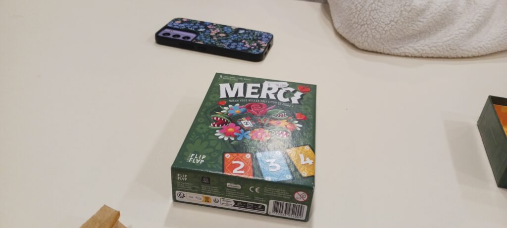 Merci joué lors de notre soirée jeux.