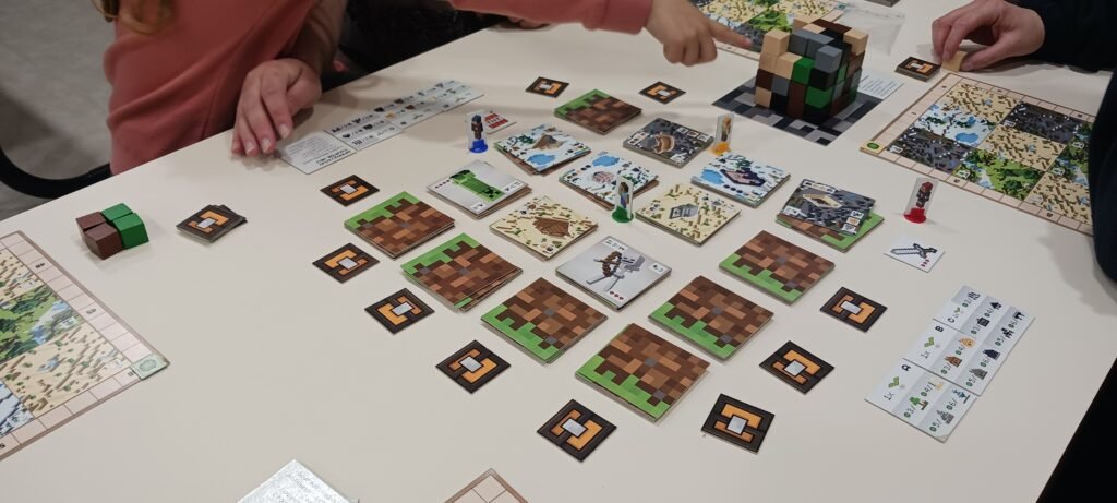 Minecraft joué lors de notre soirée jeux.