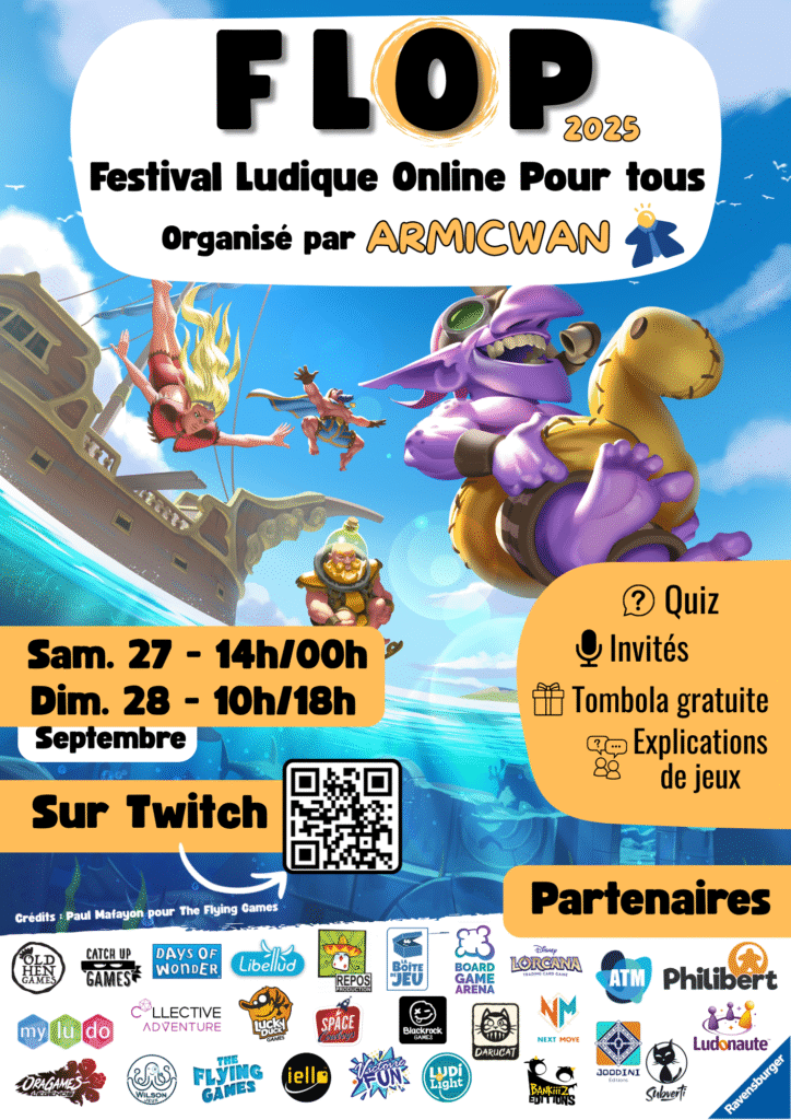 Affiche du fertival Ludique Online Pour tous.
